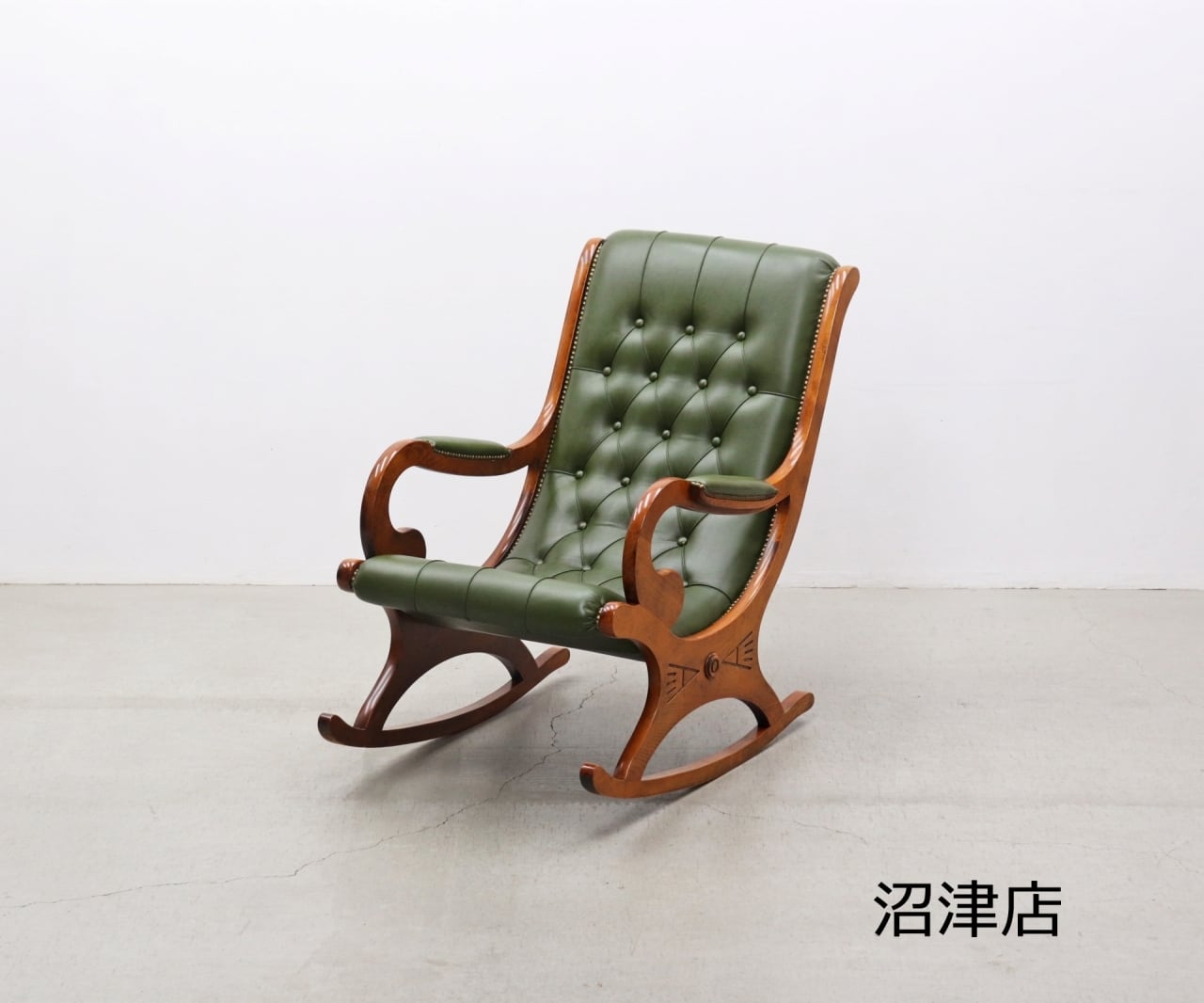 【沼津店】イタリア FACCIO SILVANO ファシオ シルバーノ 本革 クラシカル ロッキングチェア ラウンジチェア RIT09004
