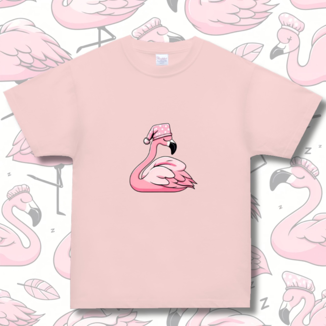 T-shirt -すやすやフラミン 4115