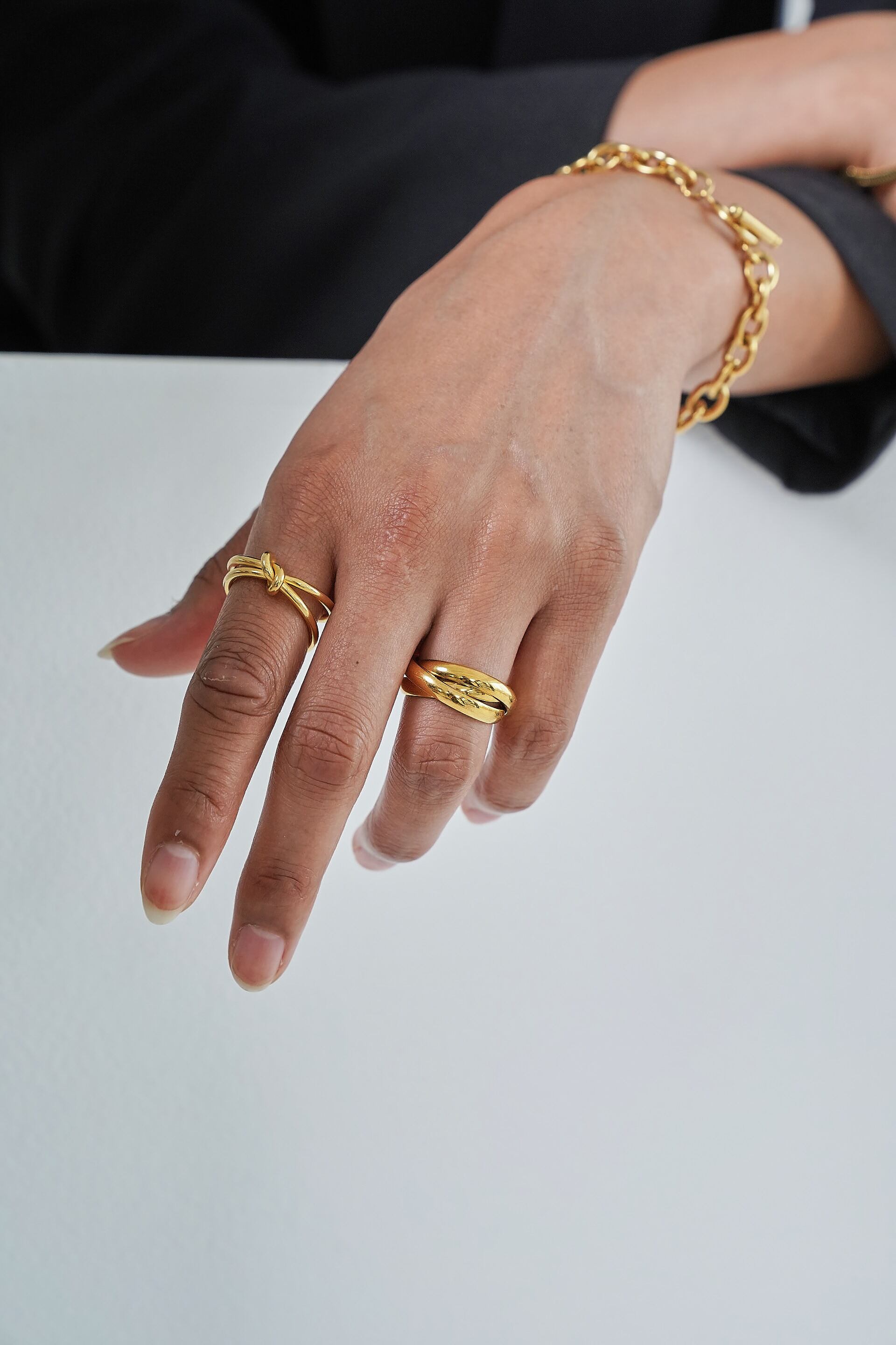 316L knot ring【GOLD】#r54 | namuel