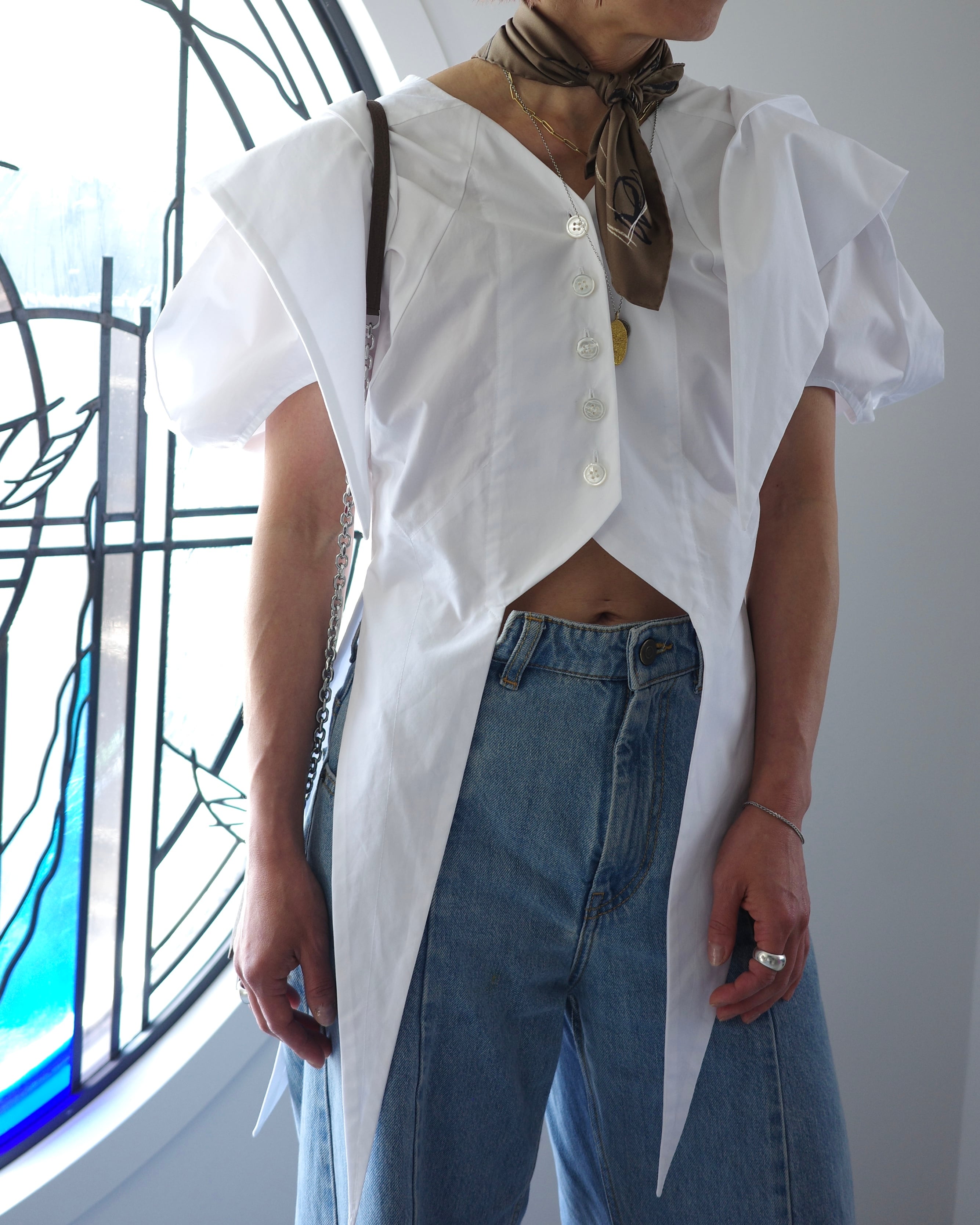YOHEI OHNO / Ivy Shape Top -white- | LA VILLA ROUGE