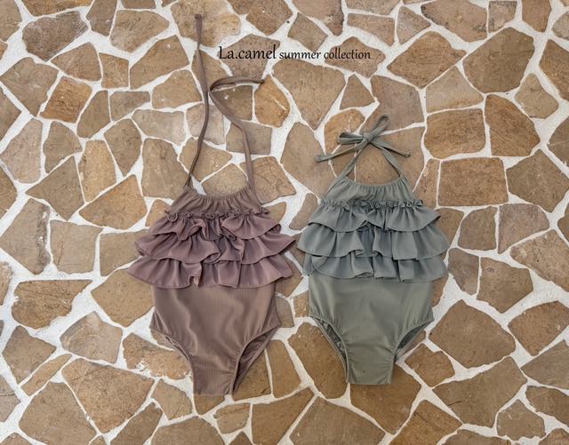 *即納* La.camel frill swimwear