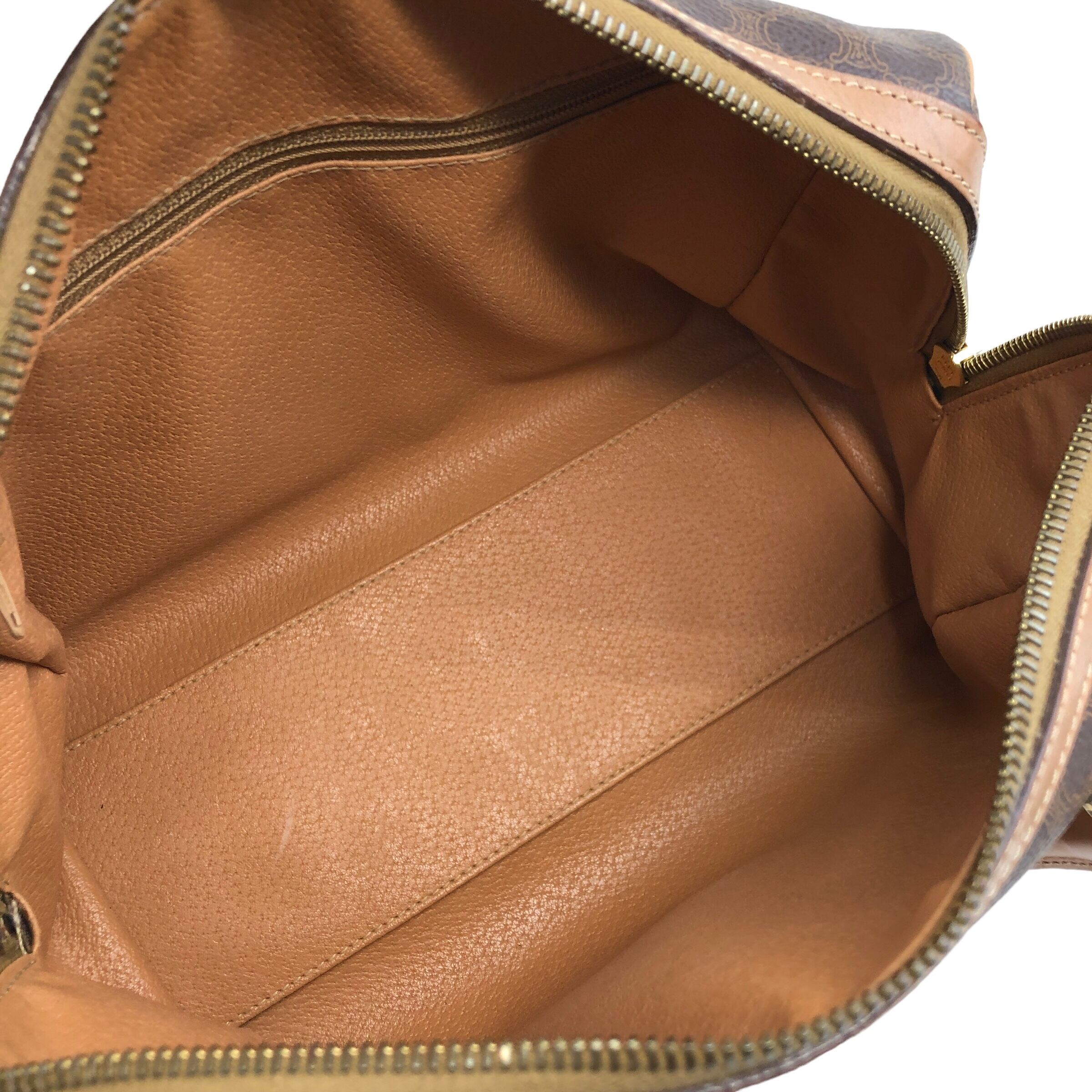 セリーヌ　マカダム　ブラゾン　ハンドバック　M13 CELINE セリーヌ マカダム ハンドバッグ ブラウン ブラゾン型