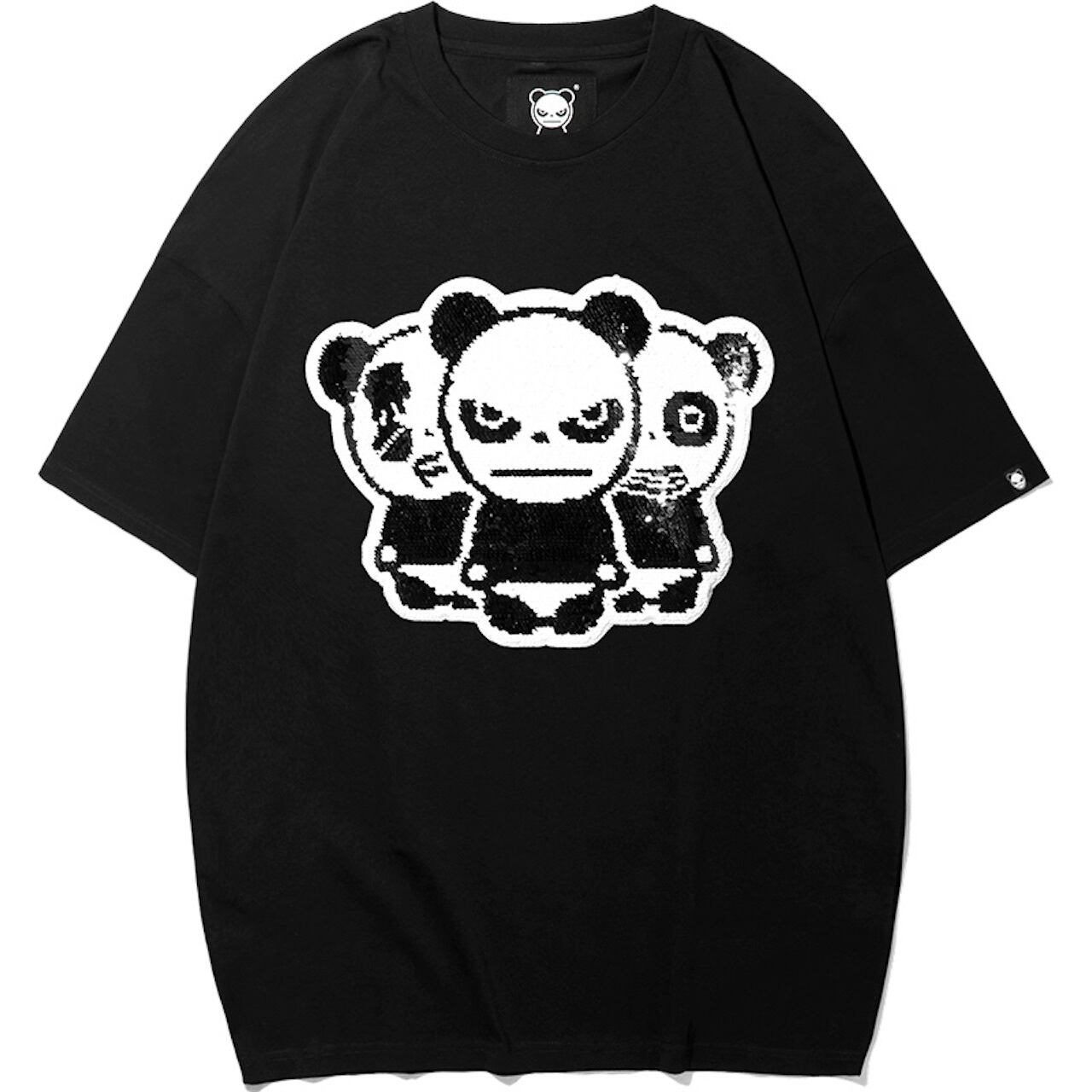 HIPANDA ハイパンダ】メンズ パンダ3兄弟 スパンコール Tシャツ MEN'S