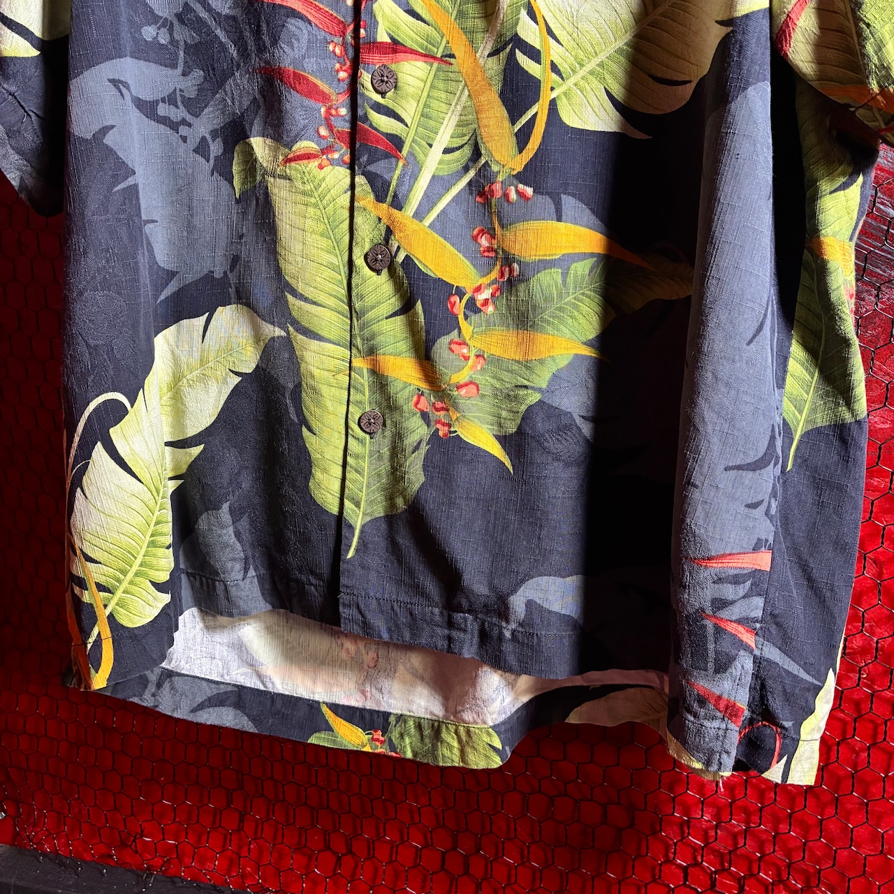 Tommy Bahama シルク100% オープンカラー アロハ