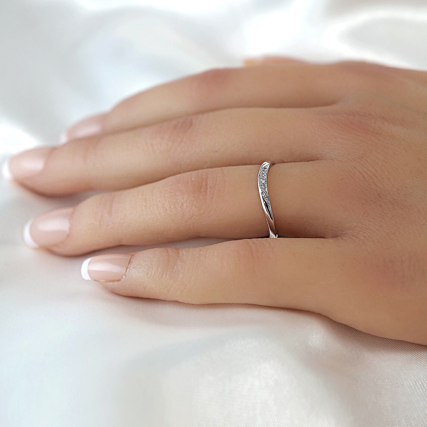 【シルバー結婚指輪 マリッジリング】SV925 モアサナイト 結婚指輪 シルバー マリッジリング ペアリング モアッサナイトシリーズ021