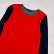 MACPHEE マカフィー 切替 デザイン ハイゲージ  ウール ニット セーター 1/マルチ レディース