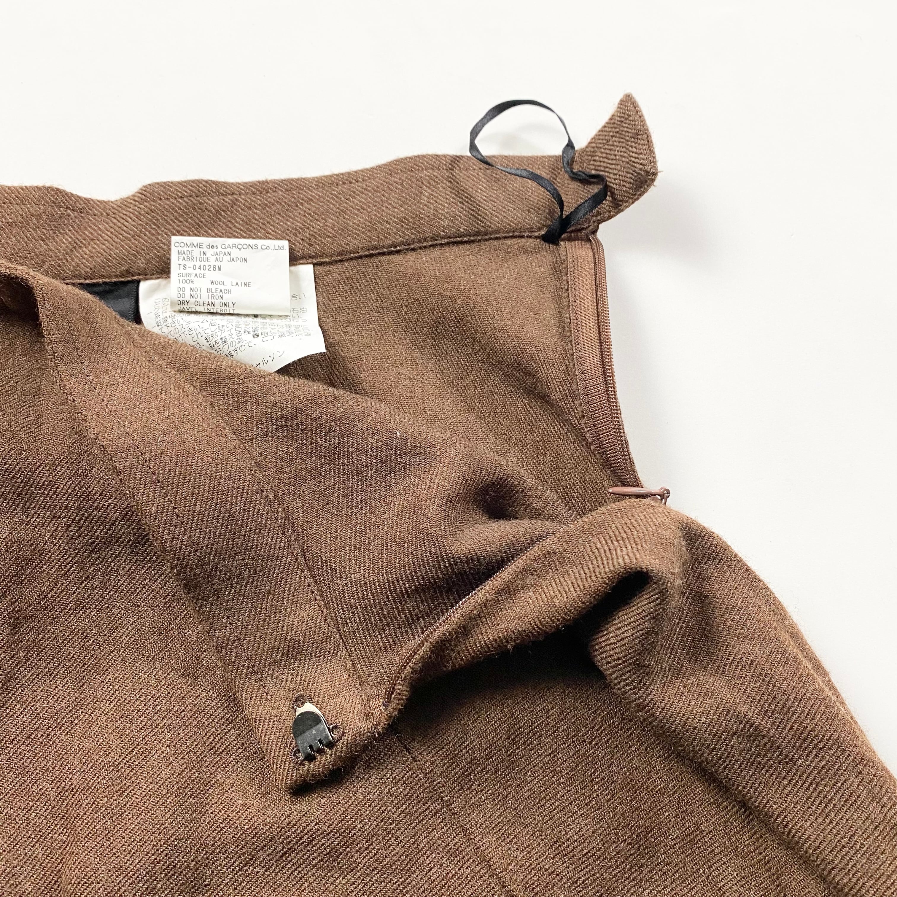 tricot COMME des GARCONS / スカート/M/ウール/GRY/無地/AD2000 AD2000 tricot COMME des GARÇONS wool skirt | NOIR ONLINE