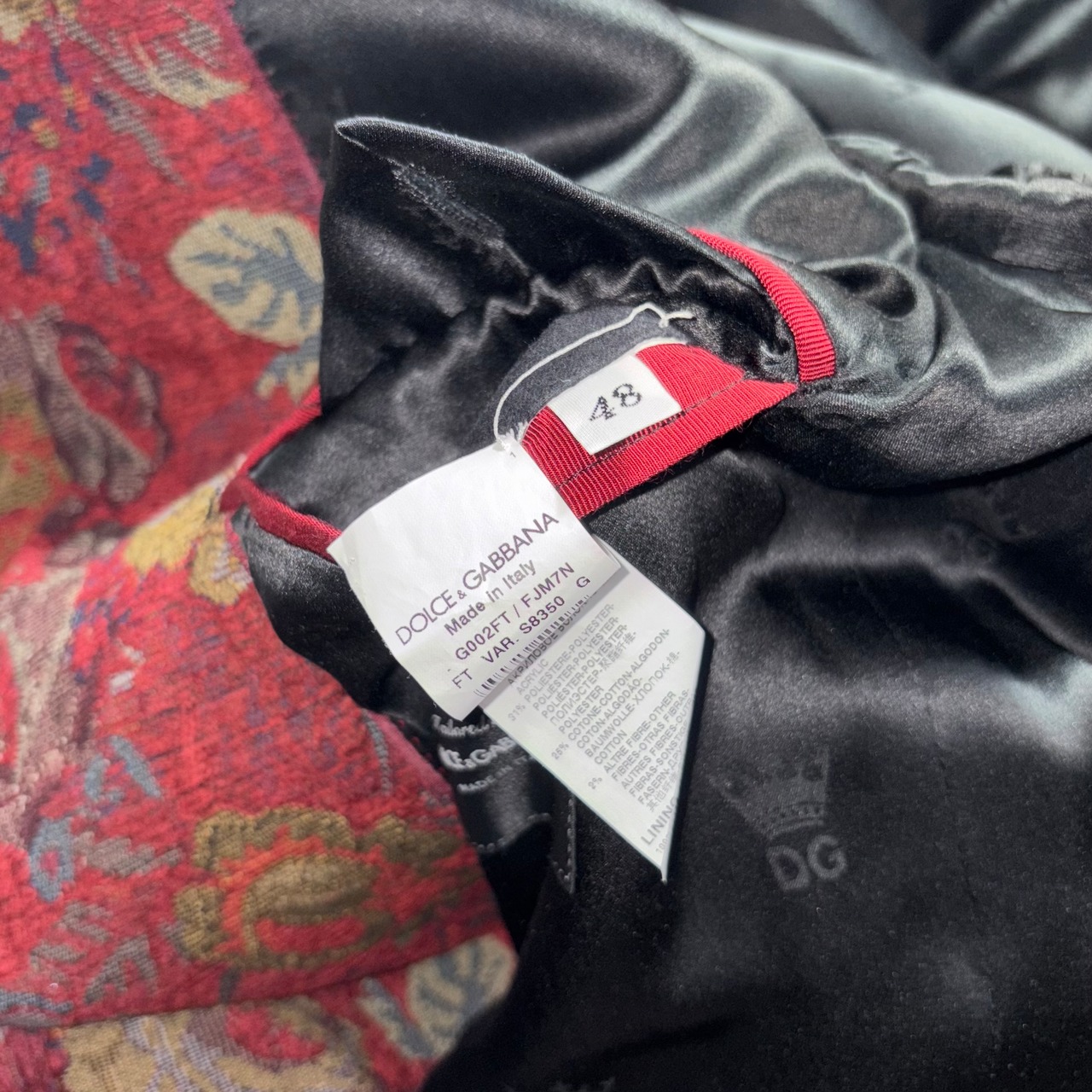 DOLCE&GABBANA floral jacquard tailored coat