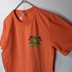 BELLA CANVAS　プリントTシャツ　半袖　企業ロゴ　くすみオレンジ　S