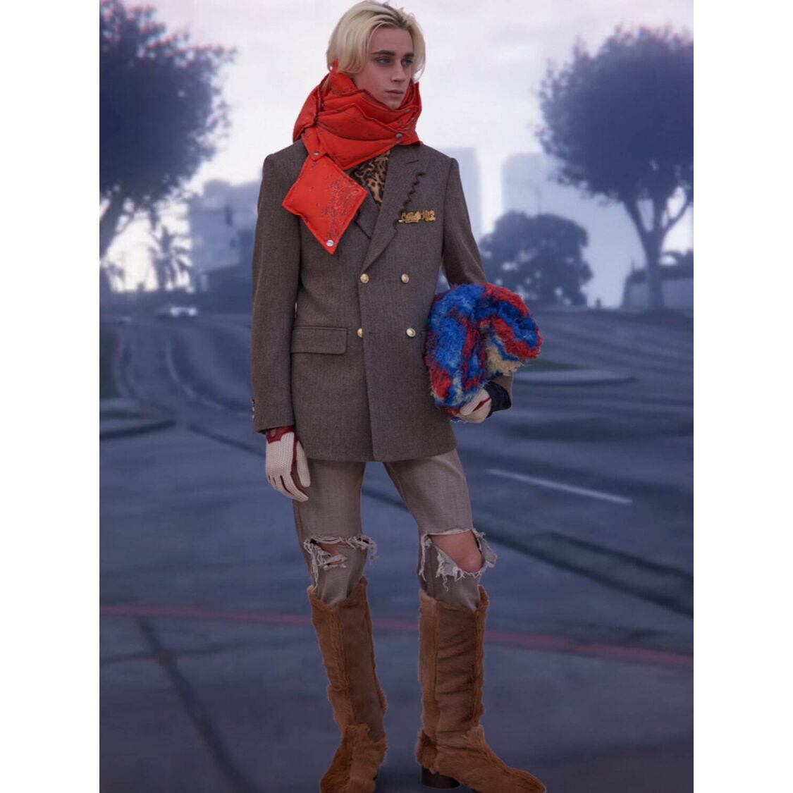 ジャケット・アウター MASU NIBBLED BLAZER(MOCHA) MASU(エムエーエスユー)のNIBBLED BLAZER MOCHAの通販｜PALETTE