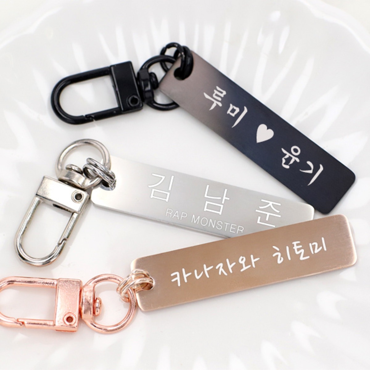 ハングル文字 韓国語 刻印 ネームタグスクールバッグ用 ネームプレート 