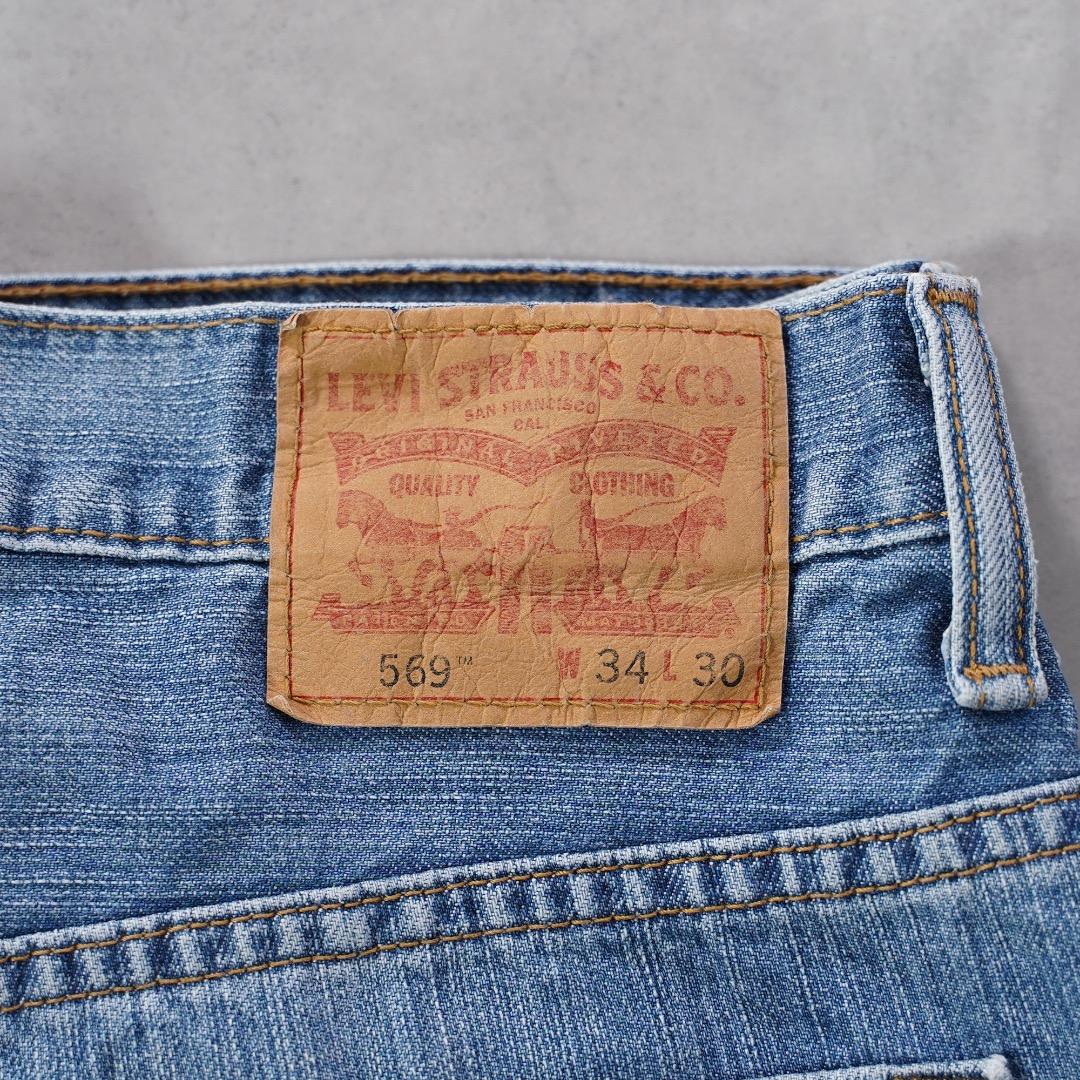 リーバイス569 Levis W34 ブルーデニム 00s 青 ヒゲ 15223 リーバイス569 Levis W34 ブルーデニム 青 古着 ボトム 18242 | fuufu