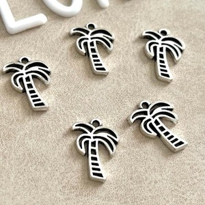 【2個】ミニパームツリー空枠チャーム/ヤシの木/椰子/ハワイ/アクセサリーパーツ