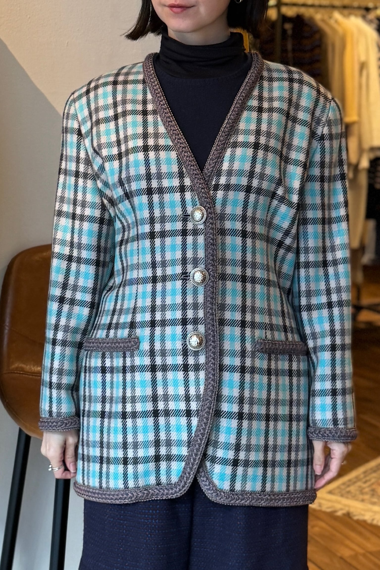 Morly's1981 ブルーチェックジャケット | DROOMTUIN_VINTAGE