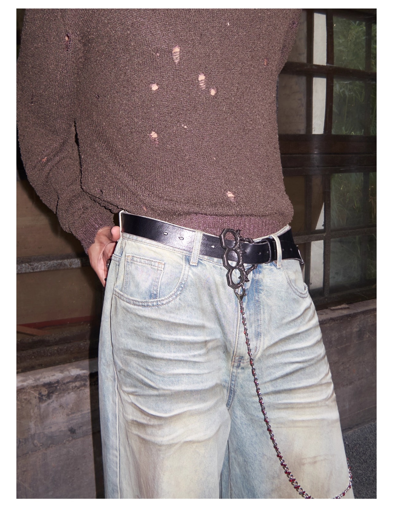 JCAESAR STUDIO Knuckle Leather Belt