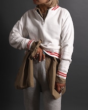 1960's Red Line Rib / Front Zip Sweat Shirt