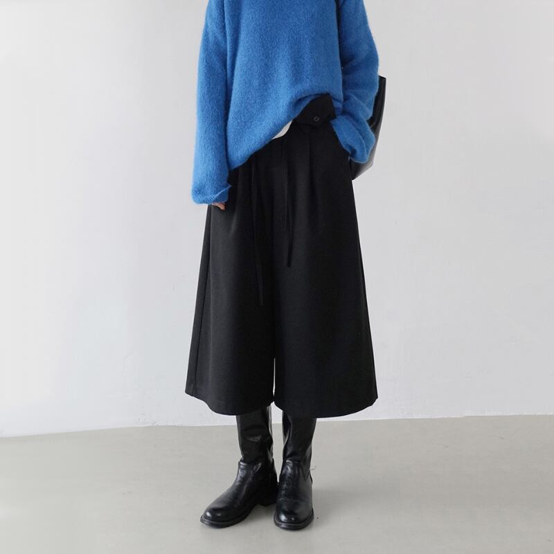 ミモレ丈ワイドストレートパンツ E00442