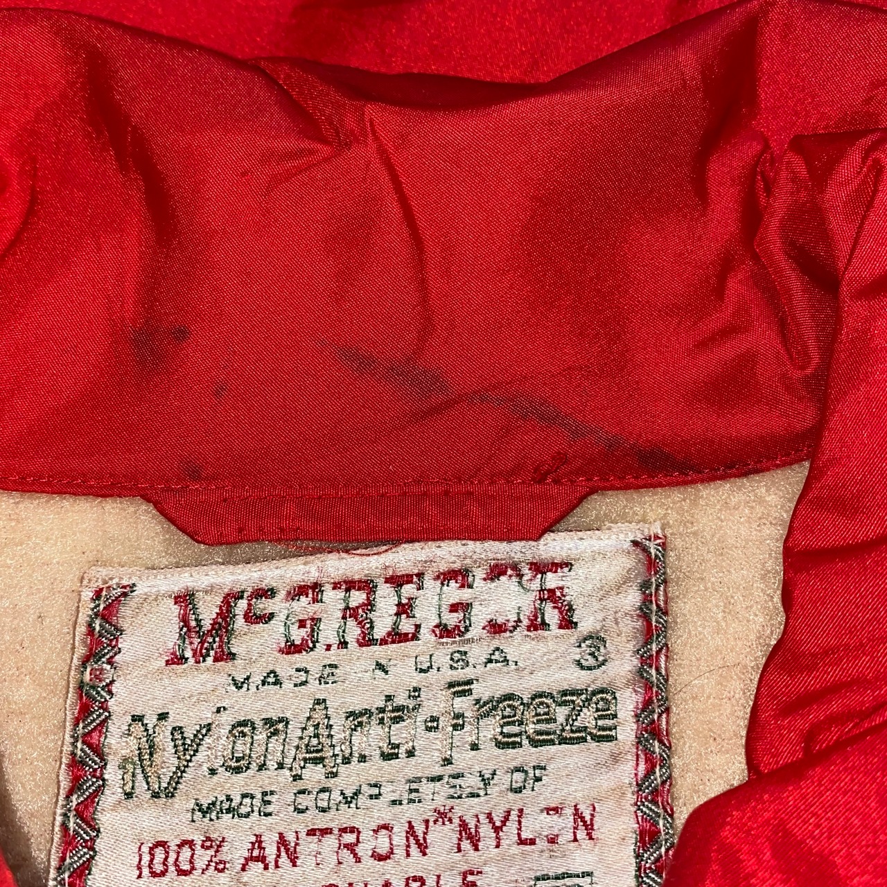 vintage 1950’s McGREGOR red color “nylon anti-freeze”