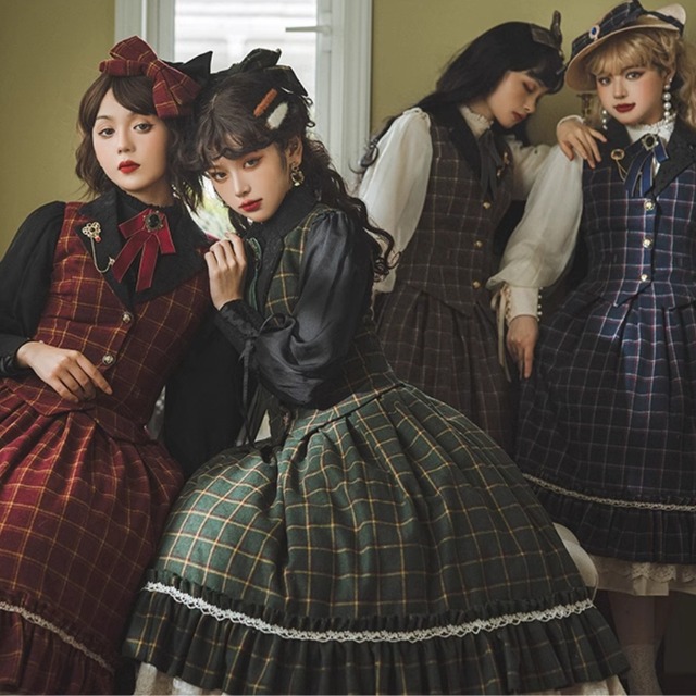 SEASONZ 予約商品 クラロリ ブランド Miss Point  スカート ハイウエスト Aライン 森ガール お嬢様 上品 エレガント 双子コーデ パーティ お茶会 女子会 撮影会 イベント衣装