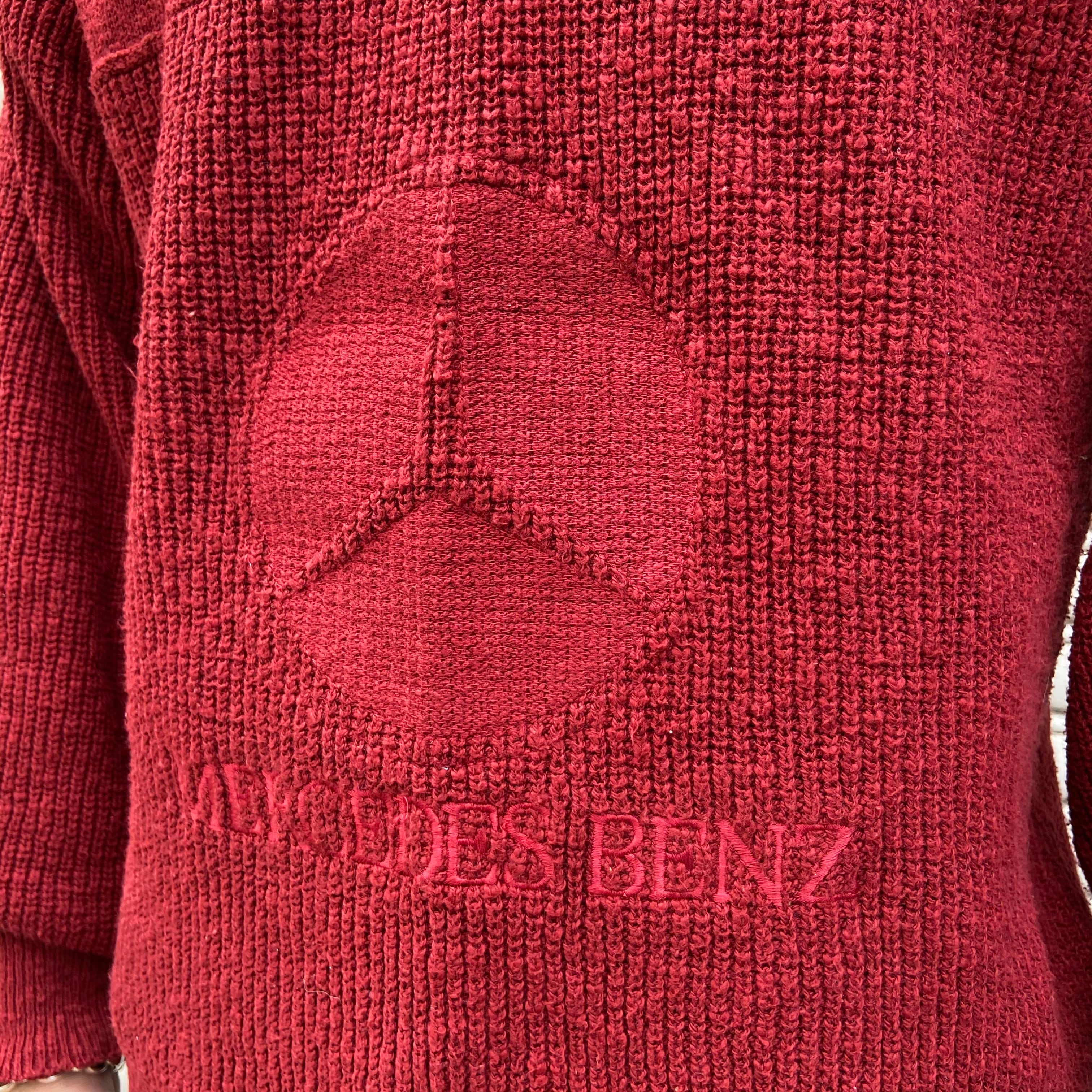 送料無料レア メルセデスベンツ ロゴ刺繍セーター 製 コットン