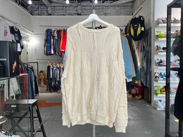 Supreme TEXTURED PATTERN SWEATER CREAM XL 91698