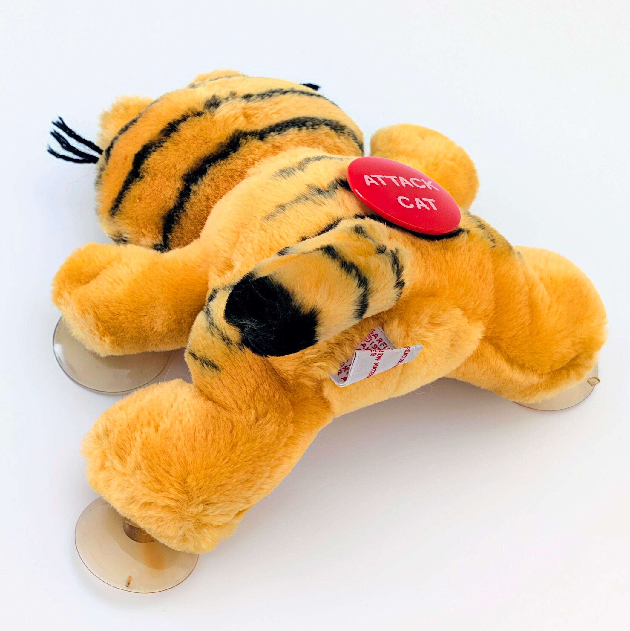 ☆ VINTAGE 1980年代初期 ☆【 Garfield ( ガーフィールド ) 】『 GARFIELD ATTACK CAT 』吸盤付きぬいぐるみ プラッシュ plush 1980年代年製 〚アメリカン雑貨 アメトイ〛