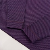 美品 23区 HOMME ニジュウサンク オム ハーフジップ サーマル トレーナー シャツ サイズ 50 /メンズ/長袖/ワッフル/パープル/オンワード樫山