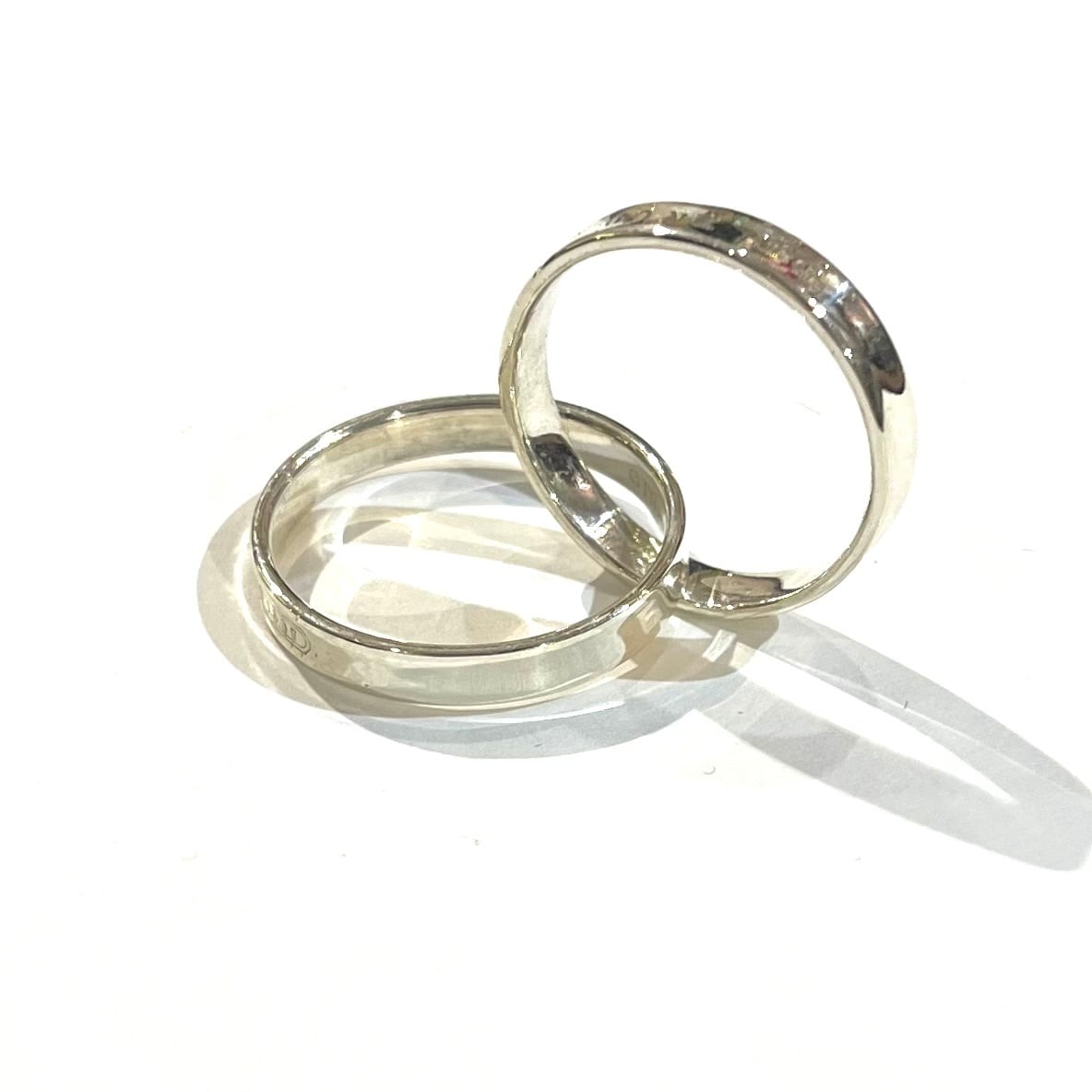 希少【TIFFANY&CO.】2194 1837 名品ダブルリング／シルバー925／17号