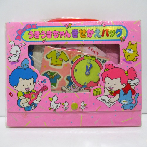 うきうきちゃんきせかえバッグ　昭和レトロ　ピンク　デッドストック [$3]