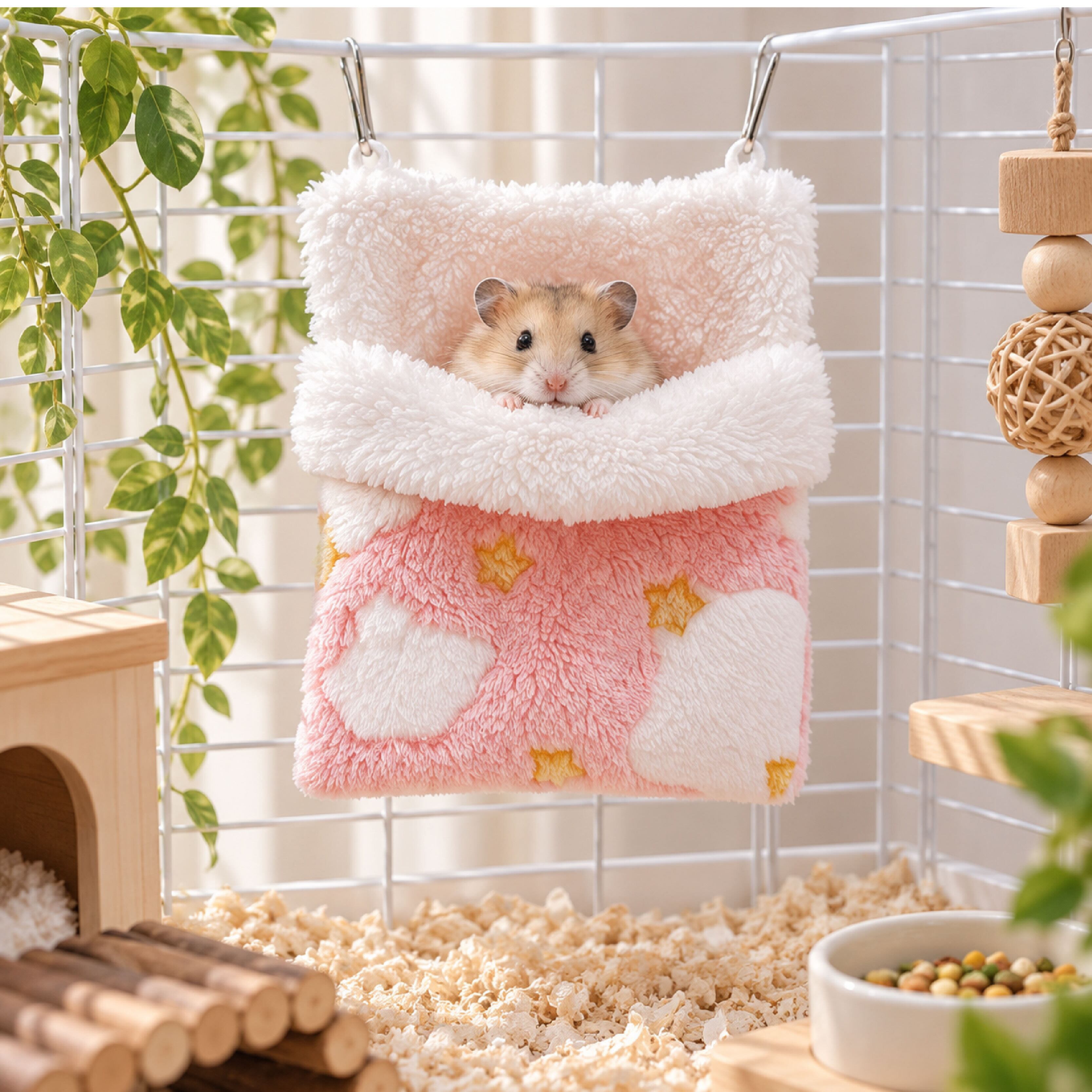 NY 1084 .小動物用 ハンモックベッド 2個セット 吊り下げ ベッド