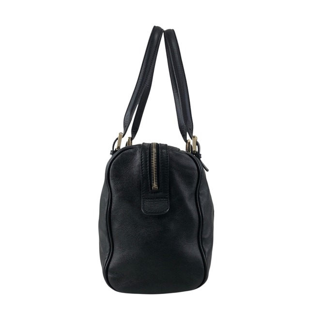 GUCCI グッチ ハンドバッグ ブラック ロゴ GG レザー ミニボストン vintage ヴィンテージ オールド f7jncz