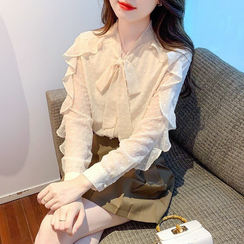 【tops】フリルシャツトップス M25730