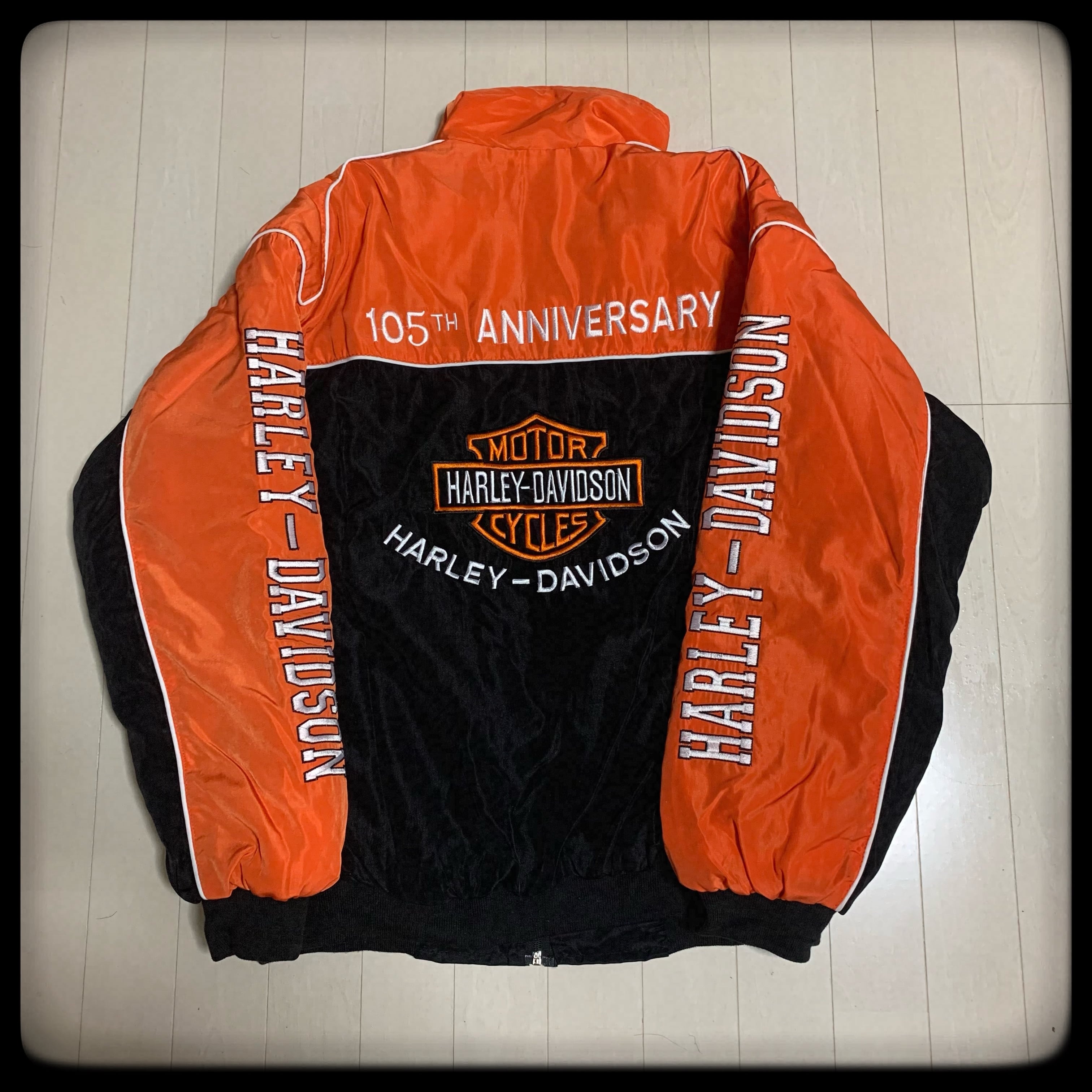 【入手困難】90s ハーレーダビッドソン レーシングジャケット 刺繍