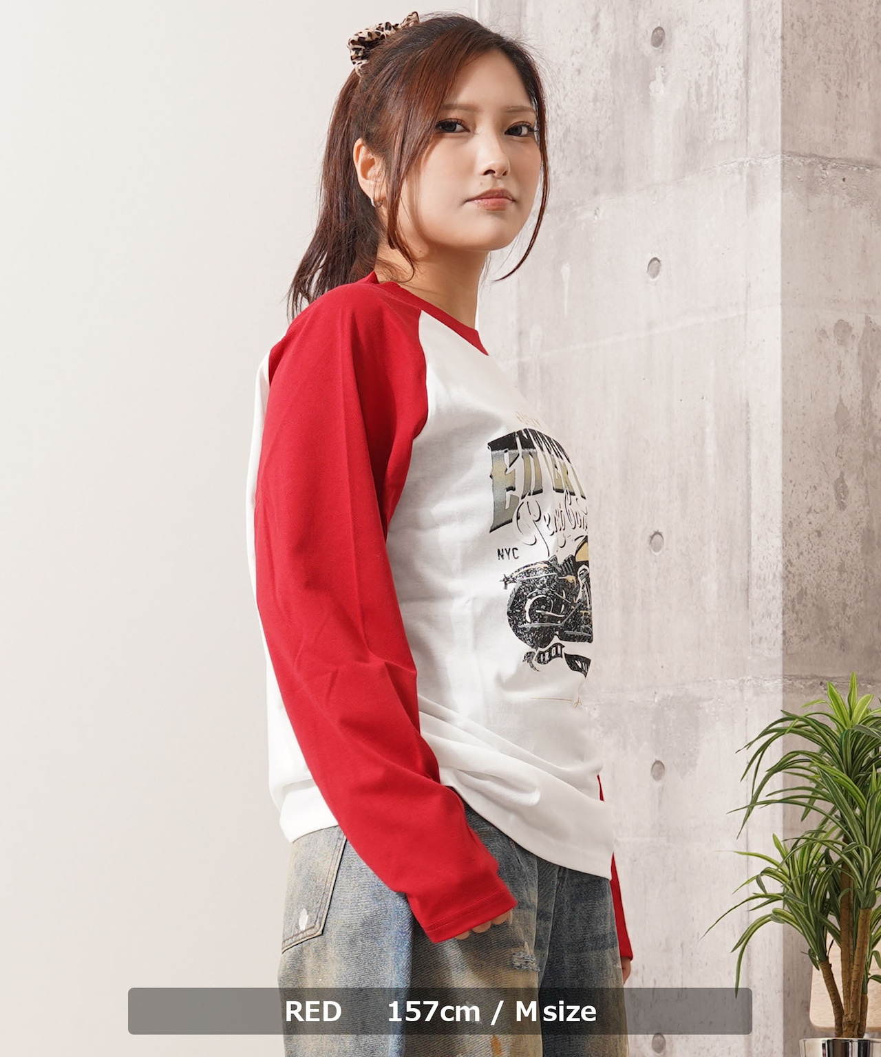 ◆ラグランプリント L/S Tee◆ir-036422
