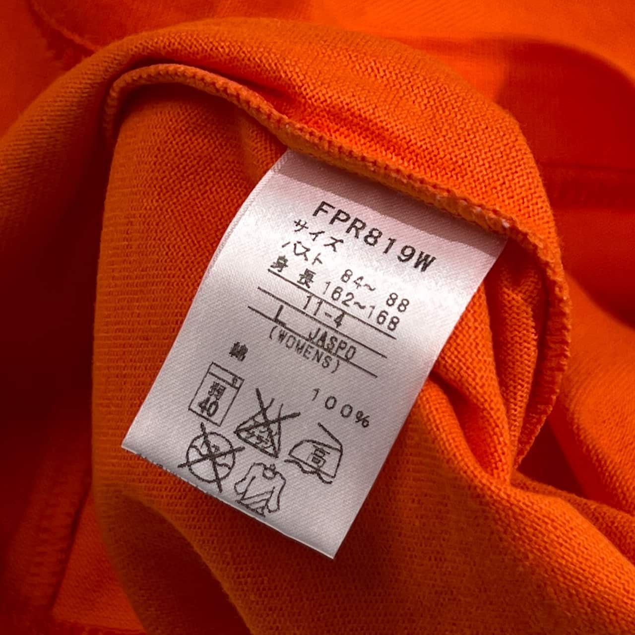 新品 タグ付き FRED PERRY フレッドペリー ライン入り 半袖 Tシャツ カットソー サイズ L /オレンジ系 レディース