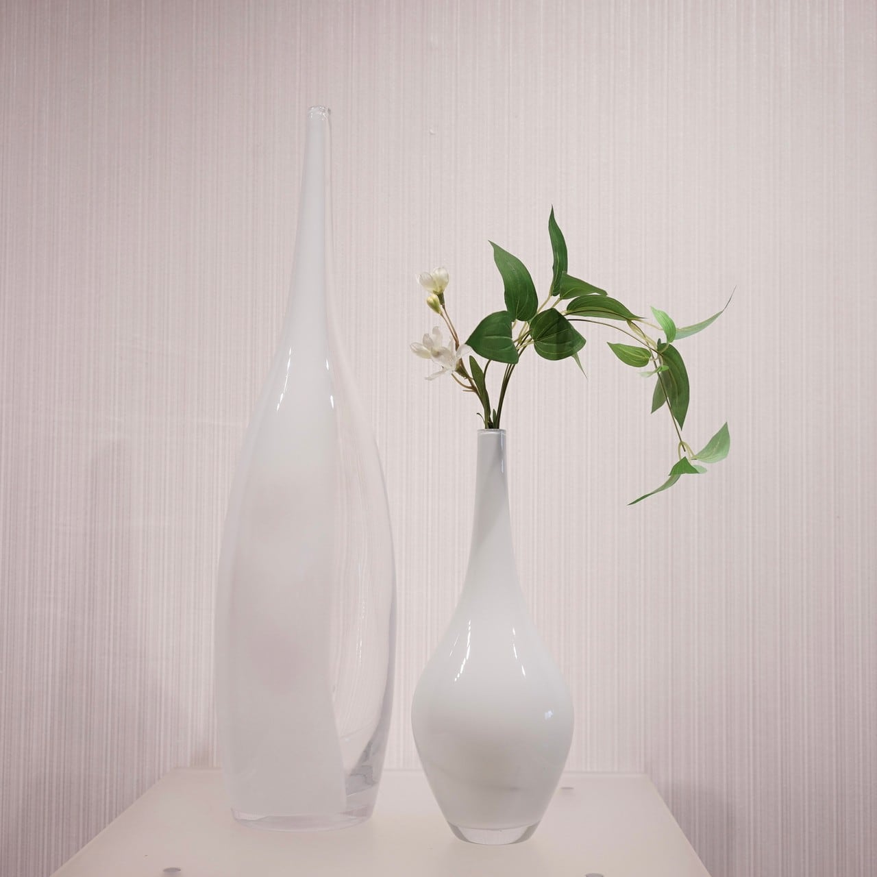 フラワーベース/花瓶 2個セット/造花付き/北欧/オブジェ
