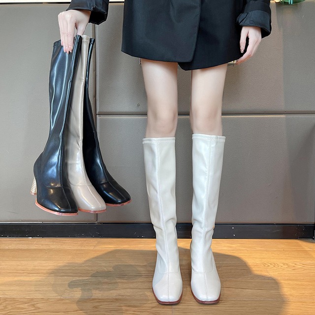 ブーツスプリングオータムスリーブスタンダード レトロ 靴 シューズ 春物 秋物 スクウェア 部族の婦人靴85282643600