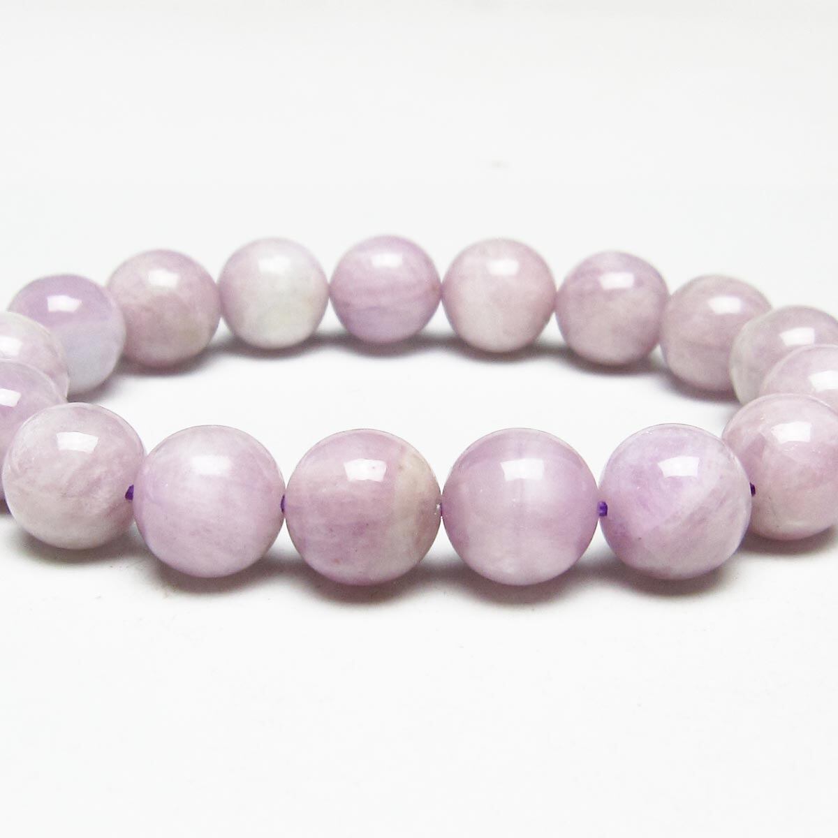 クンツァイト ブレスレット 12mm ミルキークンツァイト ブレス 一点物 メール便可 [M便 1/10] 111-46420