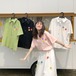 ✞ カラー花柄プリント柄半袖スリーブTシャツ ショート スウィート フラワーデザイン ✞ゴスロリ SM ミリ 甘ロリ クラロリ 和ロリ エレガント 黒ロリ 姫ロリ 華ロリ BB-BB51007032443
