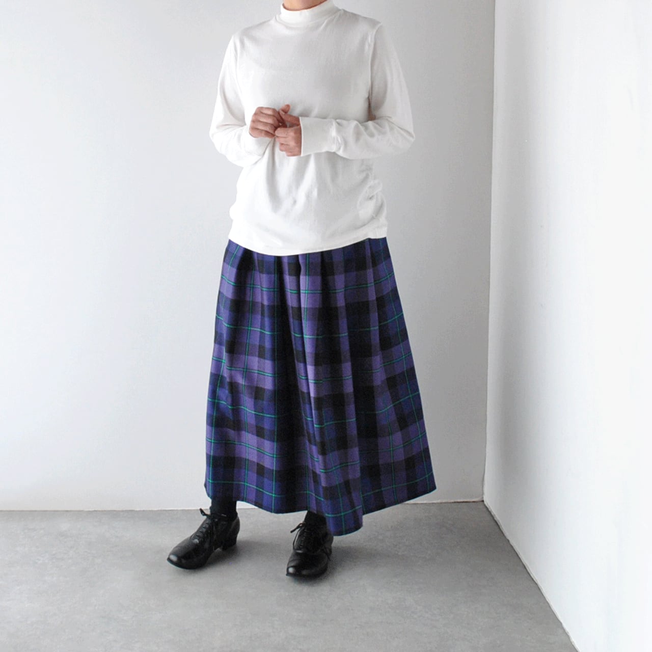 O’NEIL of DUBLIN ウールキルトスカート パープルチェック 36 O'NEIL of DUBLIN ウールキルトスカート パープルチェック 36 O'NEIL