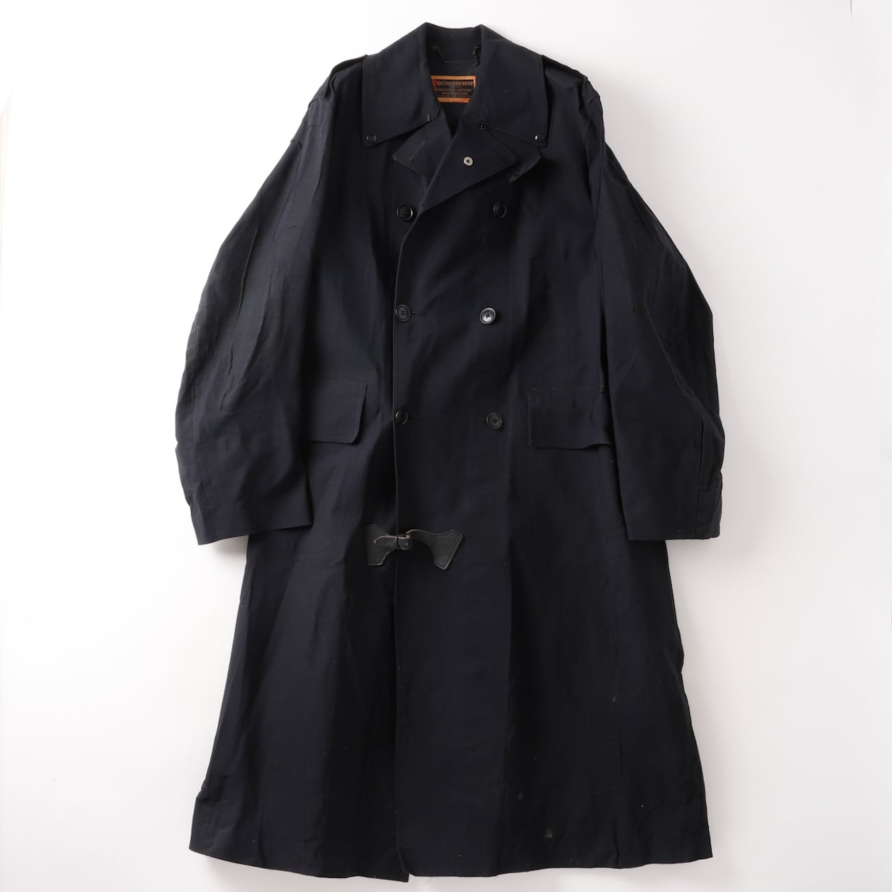【極美品】MACKINTOSH ゴム引 トレンチコート ブラック 34 希少】50s MACKINTOSH Vintage Special rubber trench coat made in