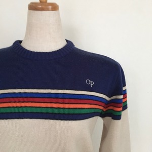 70s Ocea Pacific border acryl knit