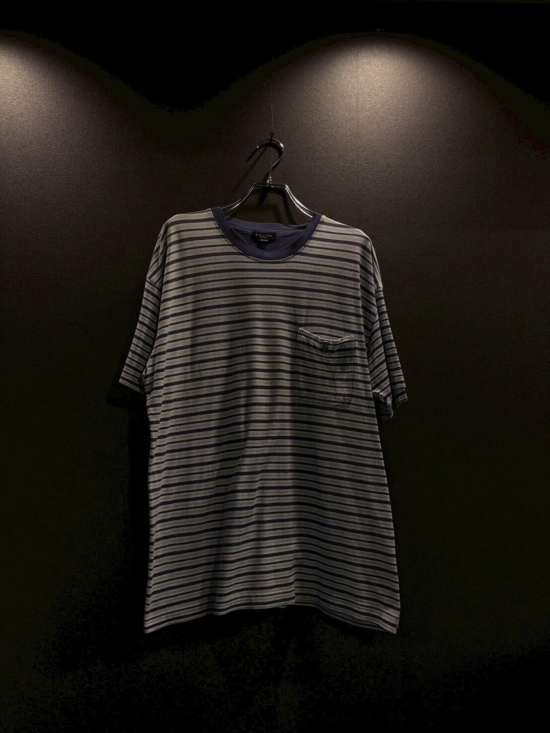 ボーダー セリーヌ tシャツ タグ消しあり CELINE セリーヌ ボーダーT