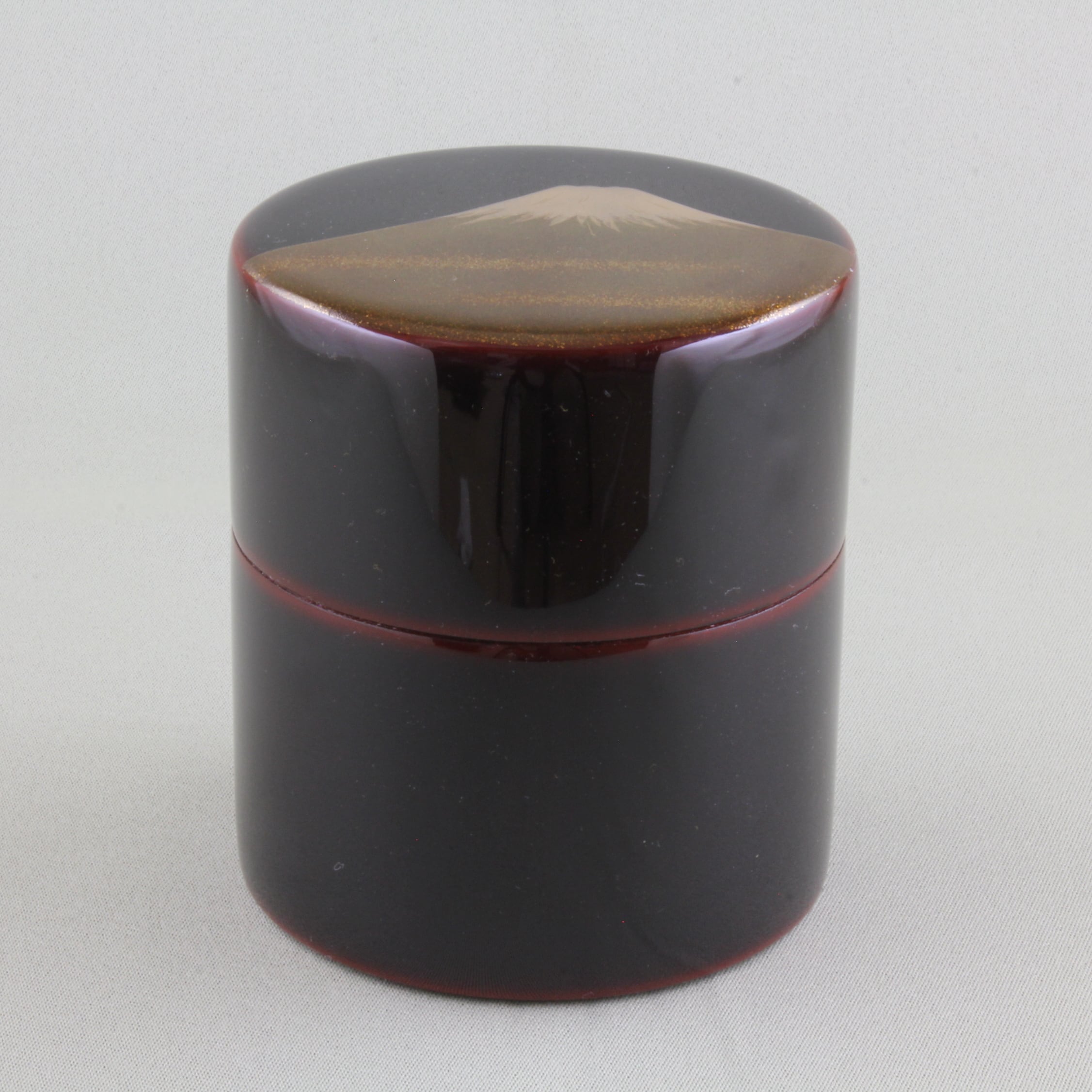 209 輪島塗 茶筒／溜塗／富士蒔絵 | 輪島塗 加藤漆器店 公式オンライン