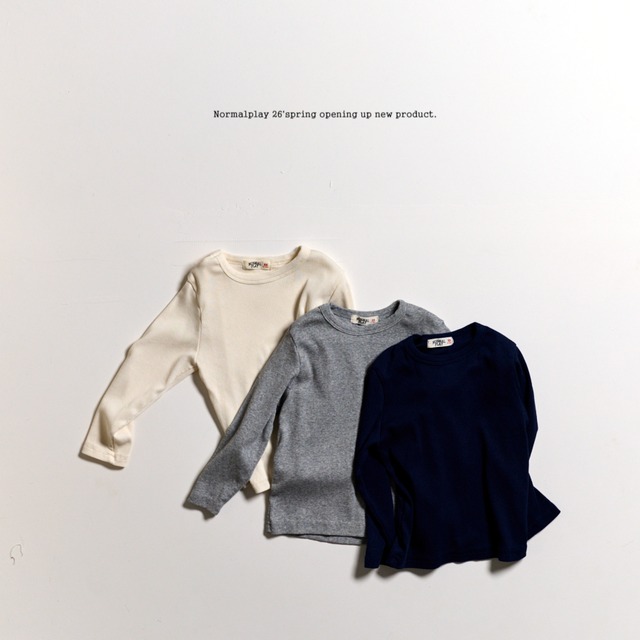 【取寄】normal play｜tencel rib tee｜テンセルリブT｜12M-JM｜kids&jr｜26 spring