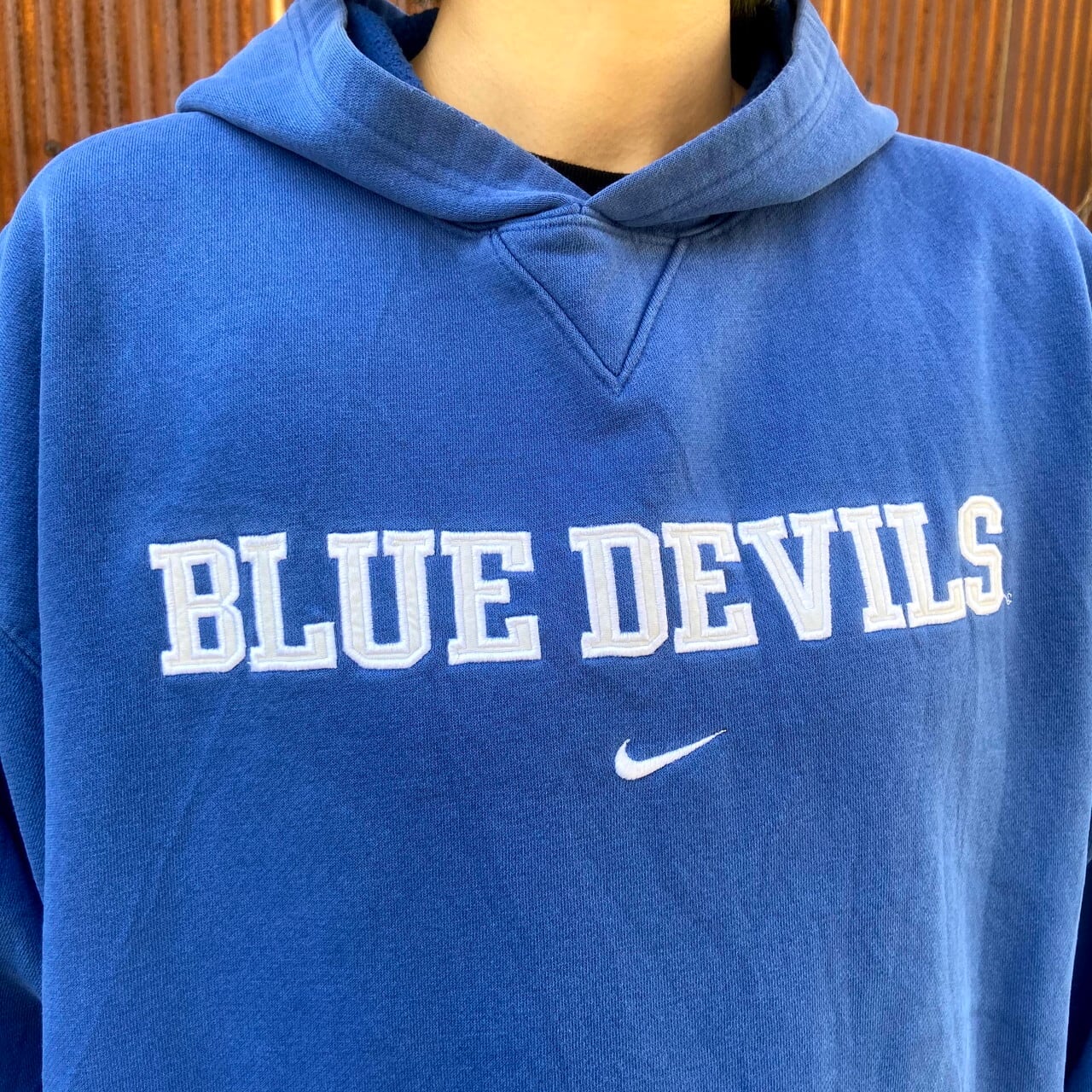 90年代 NIKE TEAM ナイキ センターロゴ DUKE BLUEDEVILS 刺繍 プル