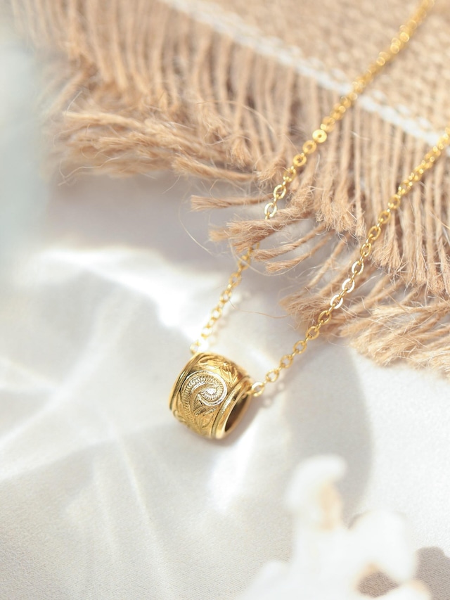 316L hawaiian barrel necklace #n55