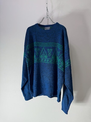 90’s USA made Geometric jacquard Knit