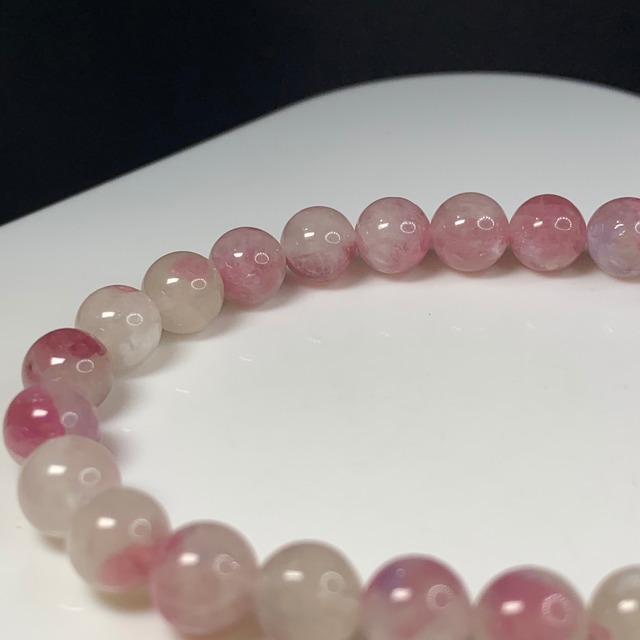 A08ピンクトルマリンシリカブレスレット