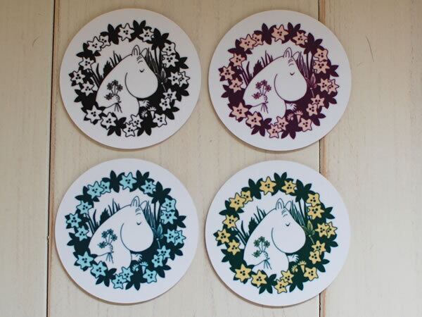 ムーミン ボタニカルシリーズ Opto Design オプトデザイン ムーミン 出版 70周年記念 コースター4枚セット 北欧 フィンランド